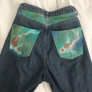 Custom painted Topshop mom jeans